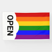 Rainbow Cloud Open Flag Spandoek (Horizontaal)