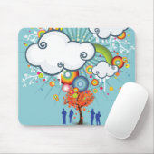 Rainbow Cloud People Tree Mousepad Muismat (Met muis)