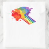 RAINBOW CLOUD -.png Ovale Sticker (Tas)