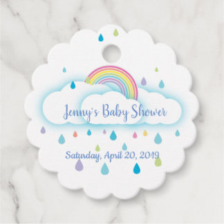 Rainbow Cloud Rainbow Baby shower Favor Tags Bedankjes Labels