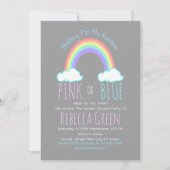 Rainbow Cloud Roze of Blauw Geslacht onthullen Par Kaart (Voorkant)