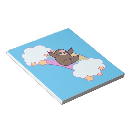 Rainbow Cloud-sleuf Notitieblok (Schuin)