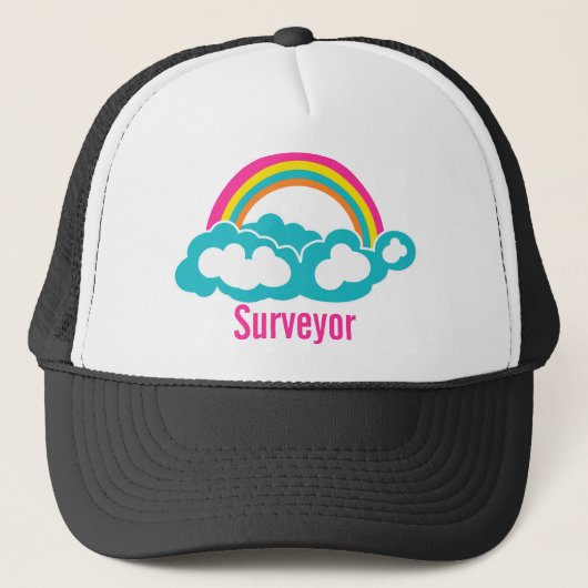 Rainbow Cloud Surveyor Trucker Pet (Voorkant)