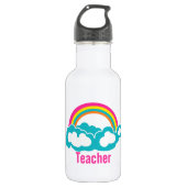 Rainbow Cloud Teacher Waterfles (Voorkant)