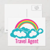 Rainbow Cloud Travel Agent Briefkaart (Voorkant / Achterkant)