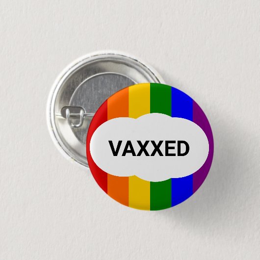 Rainbow Cloud Vaxxed Ronde Button 3,2 Cm (Voorkant /achterkant)