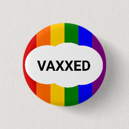 Rainbow Cloud Vaxxed Ronde Button 3,2 Cm