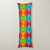 Rainbow Cloud Waterverf Art Lichaamskussen (Achterkant (Verticaal))