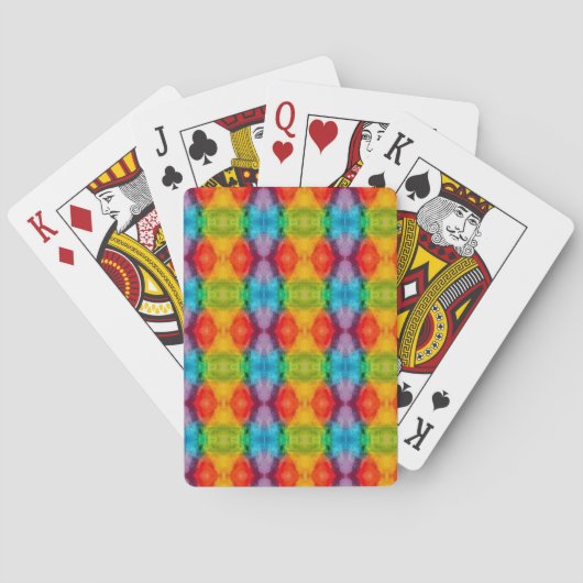 Rainbow Cloud Waterverf Art Pokerkaarten (Achterkant)