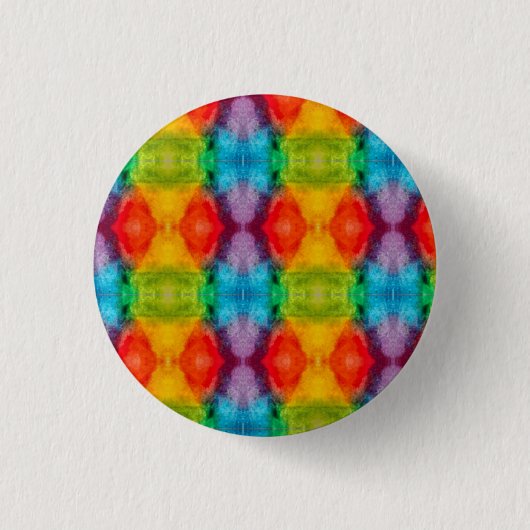 Rainbow Cloud Waterverf Art Ronde Button 3,2 Cm (Voorkant)