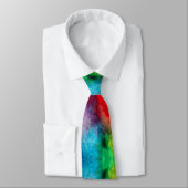 Rainbow Cloud Waterverf Art Stropdas (Gebonden)