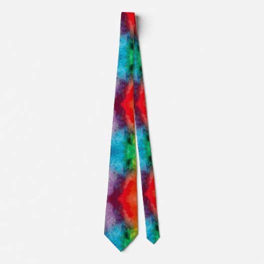 Rainbow Cloud Waterverf Art Stropdas (Voorkant)