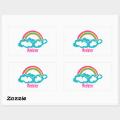 Rainbow Cloud Welder Rechthoekige Sticker (Vel)