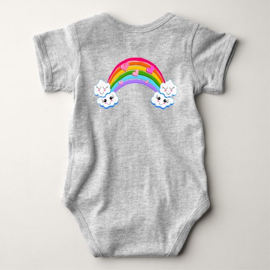 Rainbow Clouds Baby Bodysuit (Achterkant)