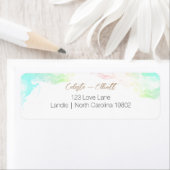 Rainbow Clouds Baby shower Retouradreslabel Etiket (Insitu)