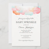 Rainbow Clouds Baby Sprinkle Invitation Kaart (Voorkant)