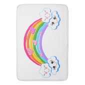 Rainbow Clouds Bathmat Badmat (Voorkant Verticaal)