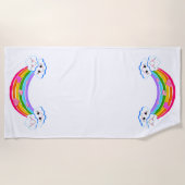 Rainbow Clouds Beach Towel Strandlaken (Voorkant)