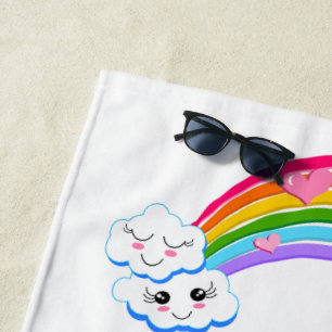 Rainbow Clouds Beach Towel Strandlaken