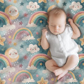 Rainbow & Clouds Blanket Gift for Newborn Joy Fleece Deken