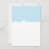 Rainbow Clouds Blue Boy Colors Birthday Uitnodigin Kaart (Achterkant)