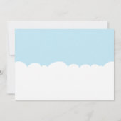 Rainbow Clouds Blue Boy Fun Verjaardag Uitnodiging (Achterkant)