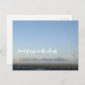 Rainbow Clouds Blue Sky Motivatie Focus Quote Briefkaart (Voorkant / Achterkant)