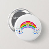 Rainbow Clouds Button (Voorkant /achterkant)