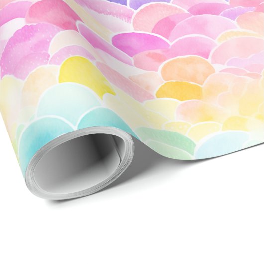  Rainbow Clouds Cadeaupapier (Rol Hoek)