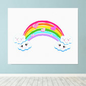Rainbow Clouds Canvas afdrukken (Insitu (Houten vloer))