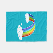 Rainbow Clouds Colorful Glitter Shiny Whimsical Fleece Deken (Voorkant (Horizontaal))