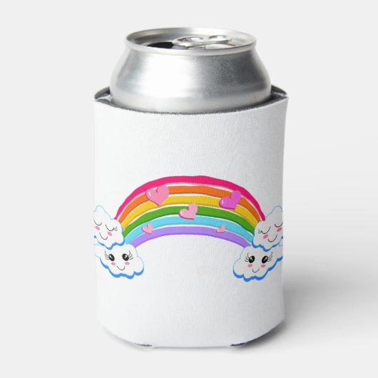 Rainbow Clouds Cozy Blikjeskoeler (Blikje Voorkant)