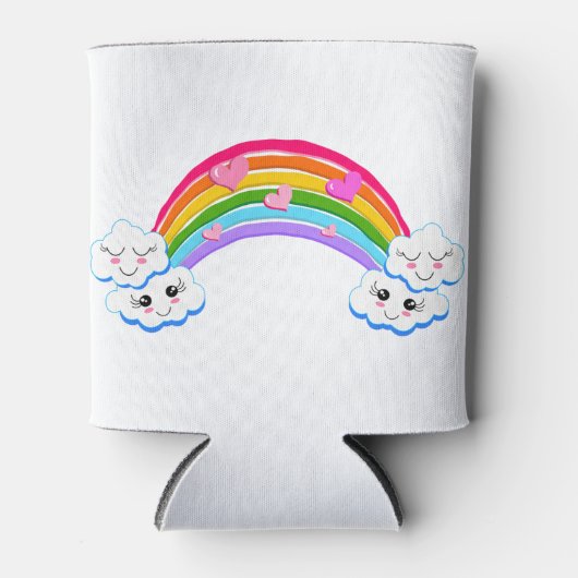 Rainbow Clouds Cozy Blikjeskoeler (Voorkant)