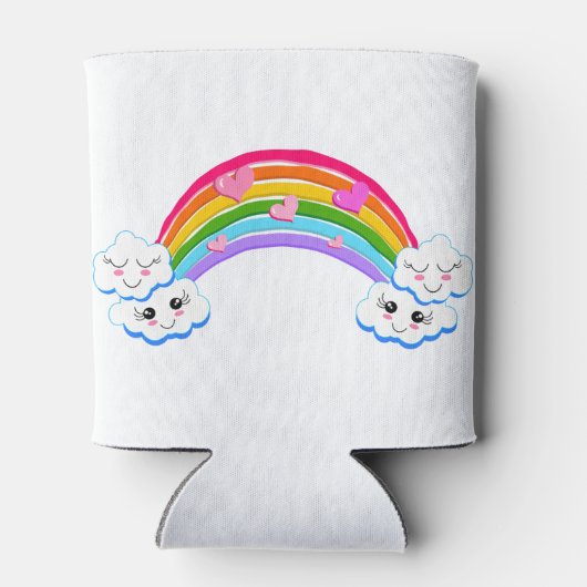 Rainbow Clouds Cozy Blikjeskoeler (Achterkant)