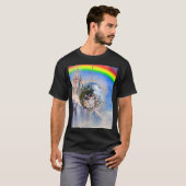 Rainbow Clouds Disco Ball T-shirt (Voorkant volledig)