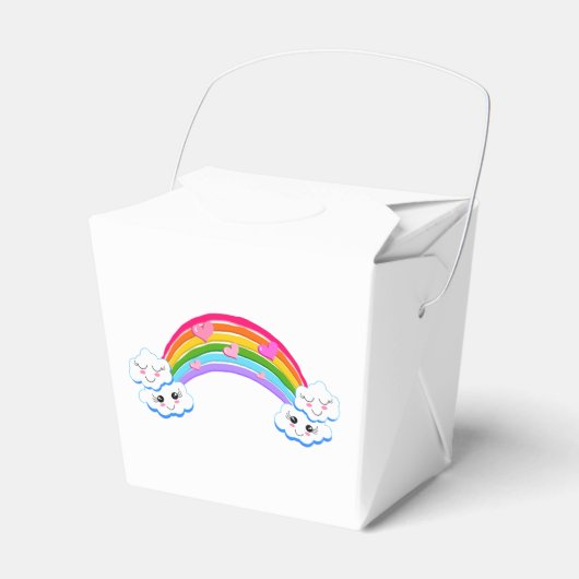 Rainbow Clouds Favor Box Bedankdoosjes (Voorkant Zijde)