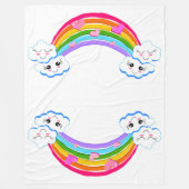 Rainbow Clouds Fleece Blanket (Voorkant)