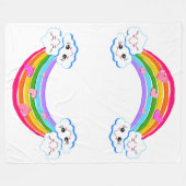 Rainbow Clouds Fleece Blanket (Voorkant (Horizontaal))