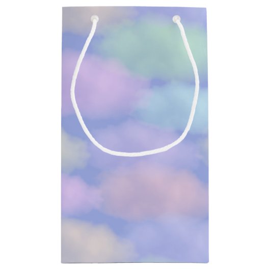 Rainbow Clouds Gepersonaliseerde Gift Bag Klein Cadeauzakje (Achterkant)