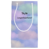 Rainbow Clouds Gepersonaliseerde Gift Bag Klein Cadeauzakje (Voorkant)