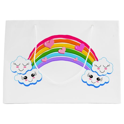Rainbow Clouds Gift Bags Groot Cadeauzakje (Voorkant)