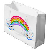 Rainbow Clouds Gift Bags Groot Cadeauzakje (Voorkant Gekanteld)
