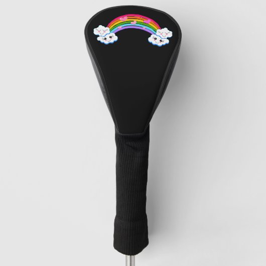 Rainbow Clouds Golf Club Hoesje Golfheadcover (Voorkant)