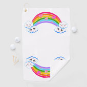 Rainbow Clouds Golf Towel Golfhanddoek (Insitu)