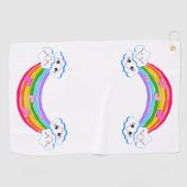 Rainbow Clouds Golf Towel Golfhanddoek (Horizontaal)
