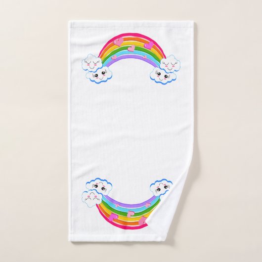 Rainbow Clouds-handdoekset Bad Handdoek (Handdoek)