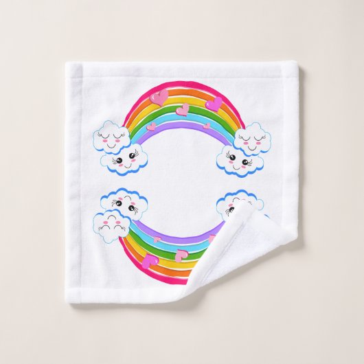 Rainbow Clouds-handdoekset Bad Handdoek (Wasdoekje)
