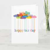 Rainbow Clouds Happy Tax Day Kaart (Voorkant)