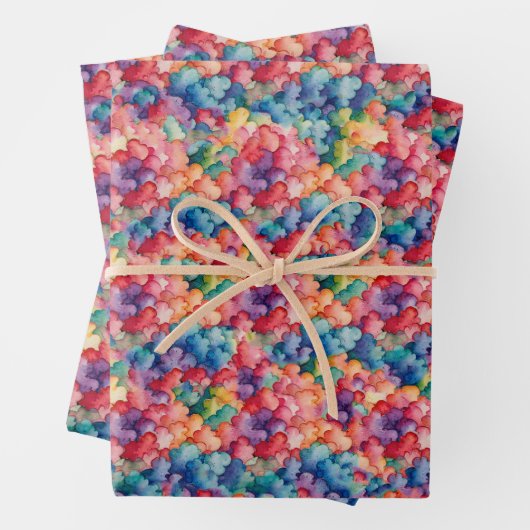 Rainbow Clouds Inpakpapier Vel (In situ)