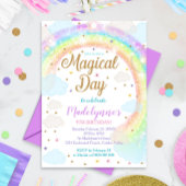 Rainbow Clouds Invitation Magical Day Kaart